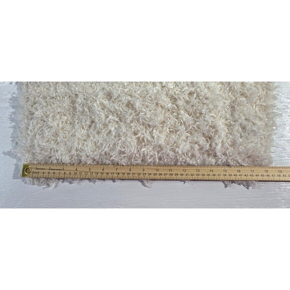 Forever 21 Cropped Fluffy Shag Style Cream Sweater Pullover Women's Size L - Picture 12 of 15